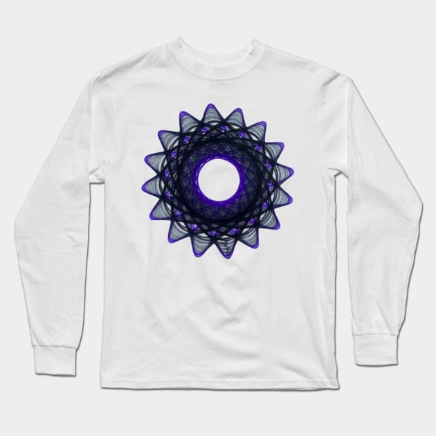 Spirograph Pride Pattern: Ace Long Sleeve T-Shirt by Travelling_Alle